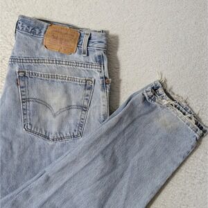 Vintage 01' Levis 560 Jeans Mens 38x30 Distress Loose Fit Taper Leg Made In USA
